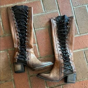 Freebird Wyatt Lace-Up Knee-High Boots